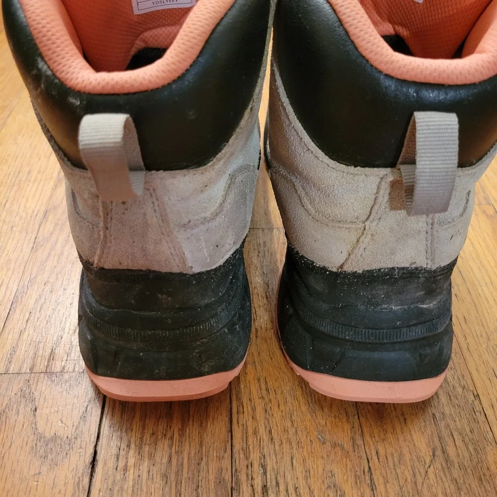 Nortiv 8‎ Hiking Boots Black Peach Waterproof 7 Outdoors Slip Resistant Leather